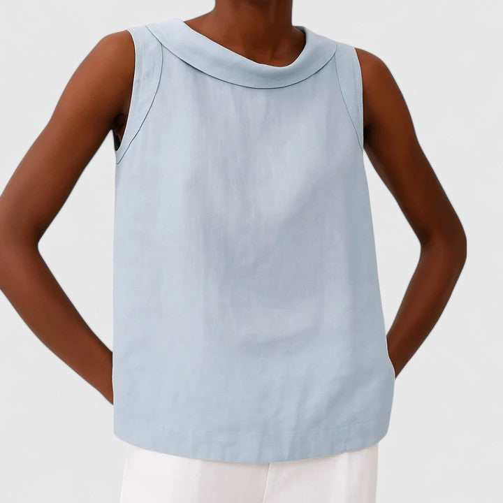 Ellington | Elegant Top with Roll Collar