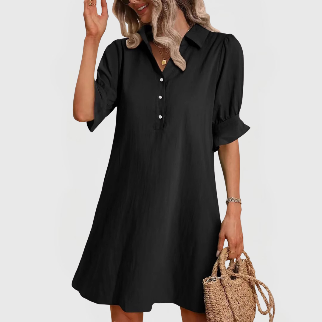 Franchesca™ - Casual Button Down Shirt Dress