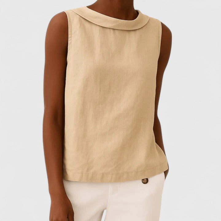 Ellington | Elegant Top with Roll Collar