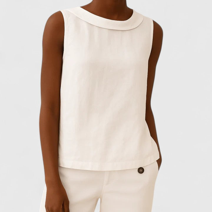 Ellington | Elegant Top with Roll Collar