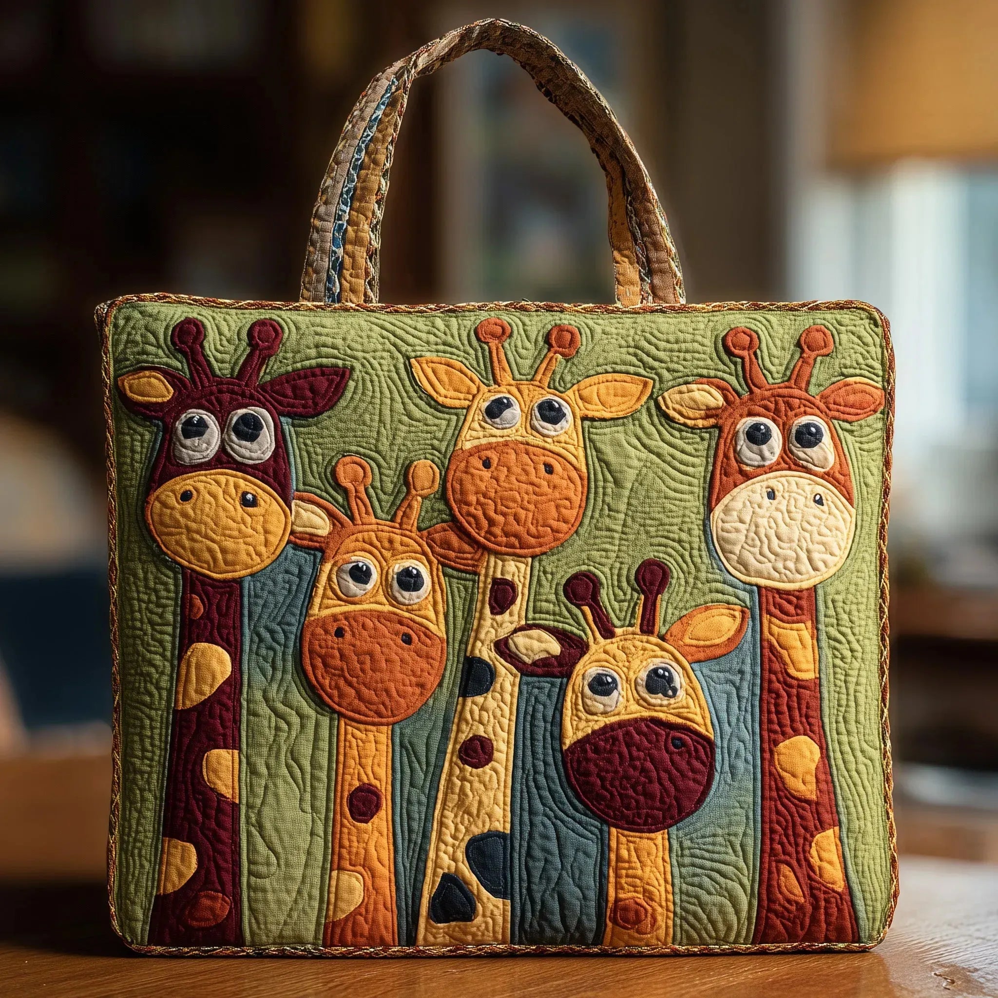 Padded Giraffe Tower Tote Bag