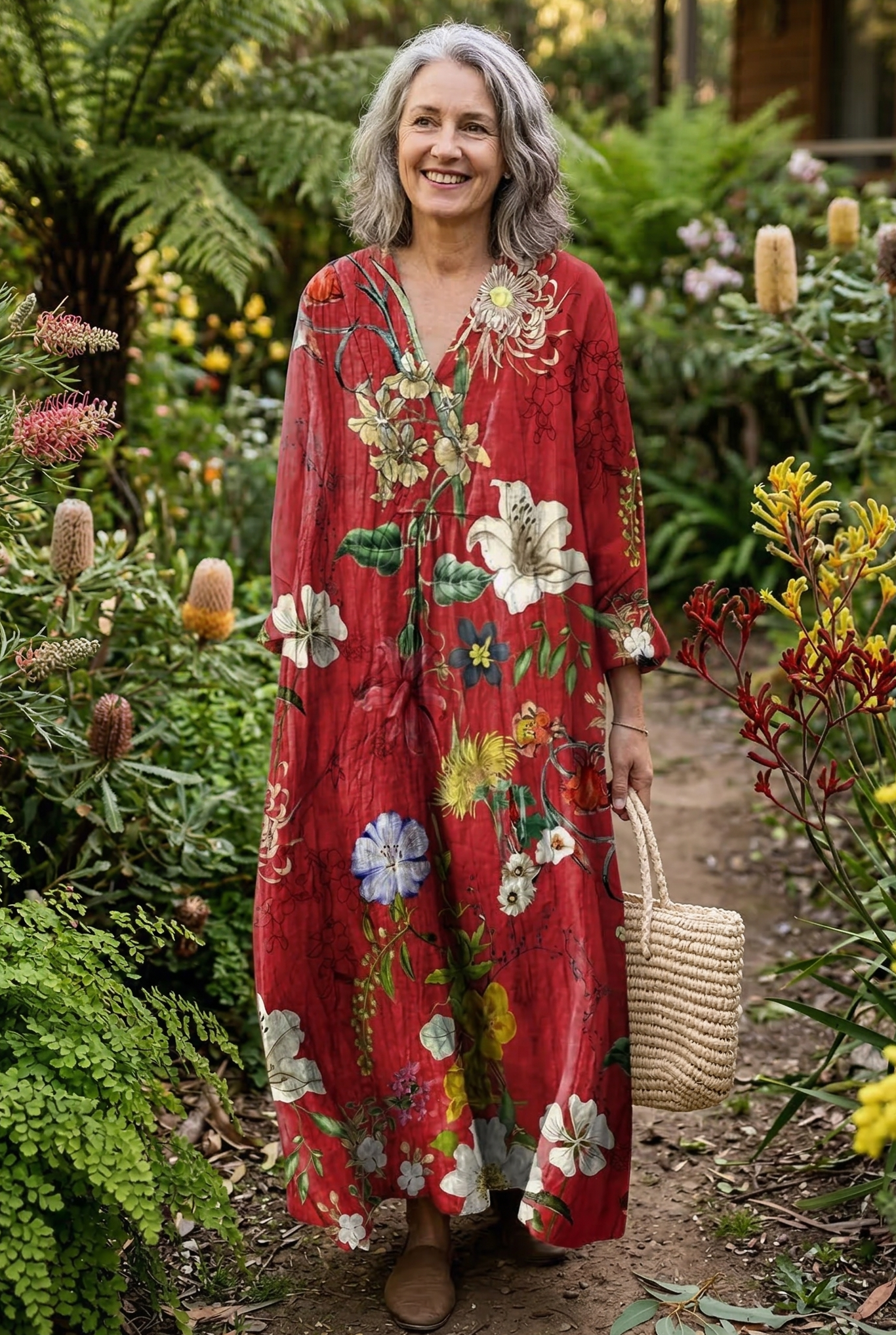 The Blossom Print Midi Dress