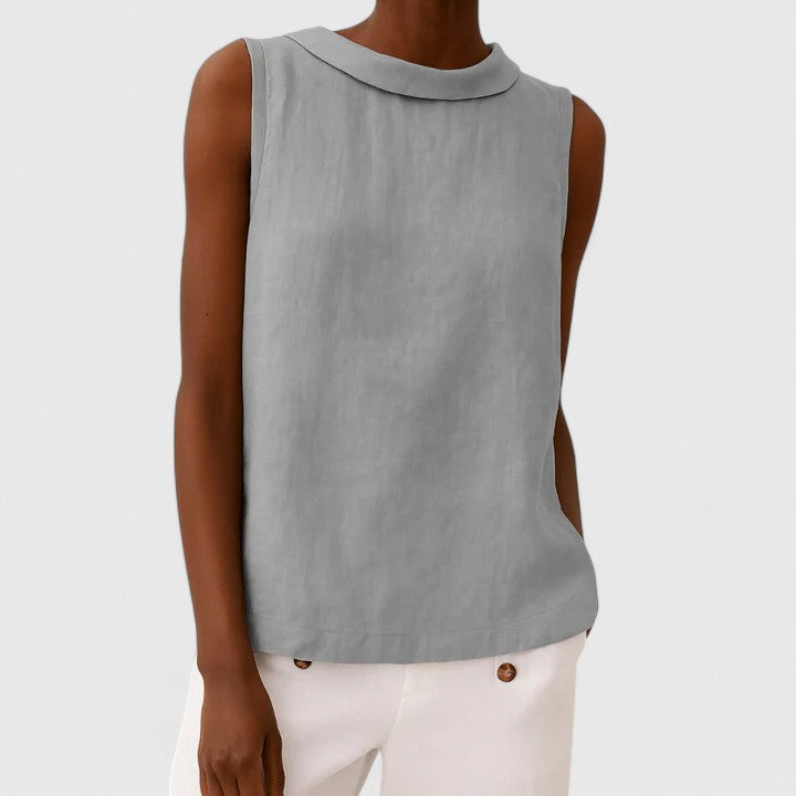Ellington | Elegant Top with Roll Collar