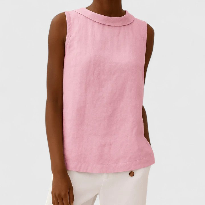Ellington | Elegant Top with Roll Collar