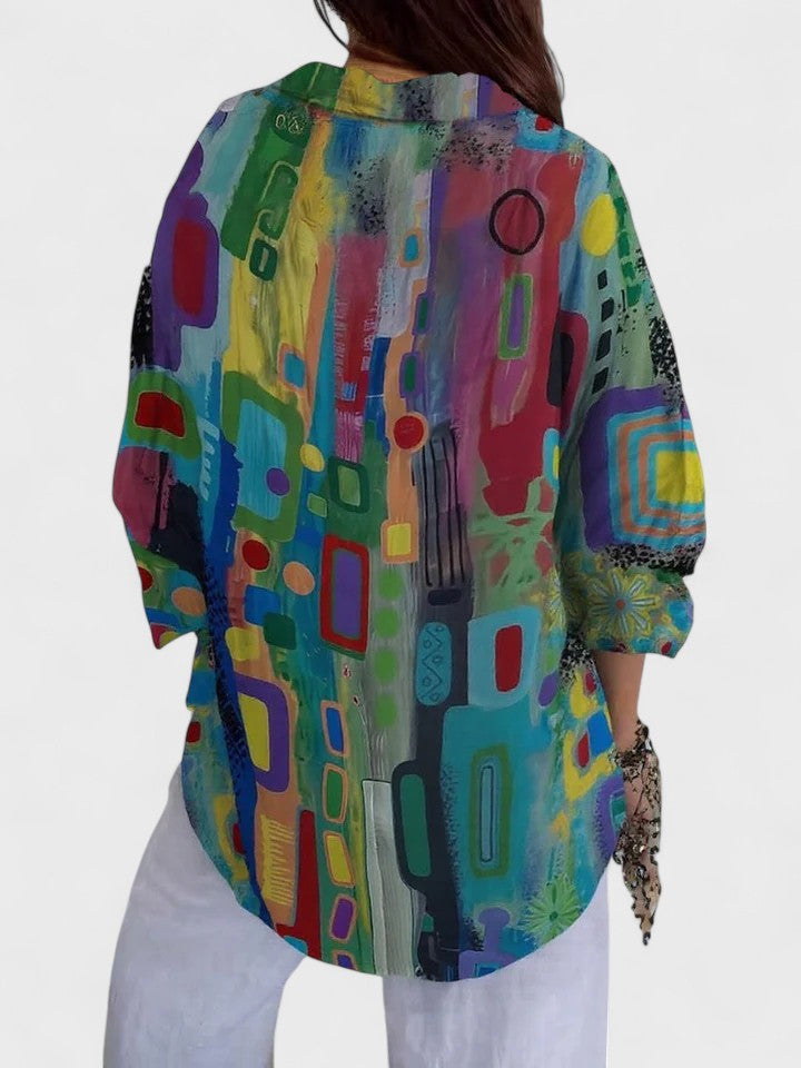 Ellington | Elegant Geometric Pattern Blouse
