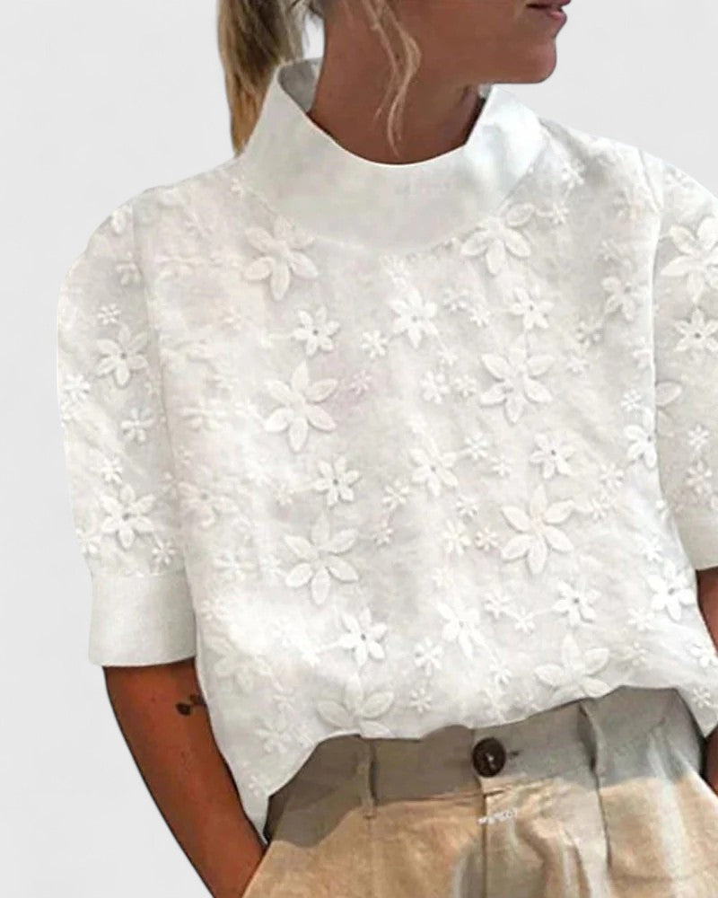 Ellington | Elegant Blouse with Stand Collar