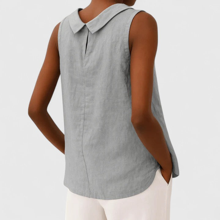 Ellington | Elegant Top with Roll Collar