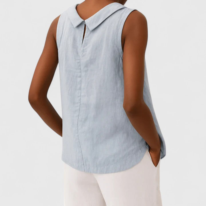 Ellington | Elegant Top with Roll Collar
