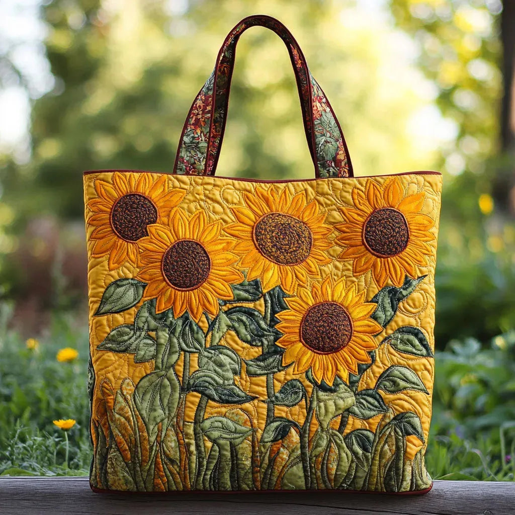 Classic Sunflower Quilted Bag