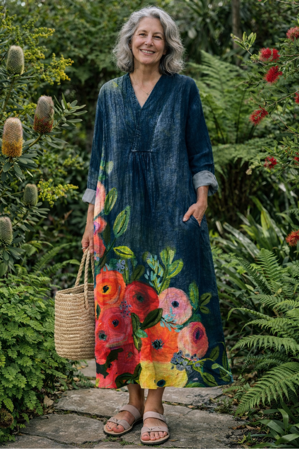The Wildflower Print Midi Dress