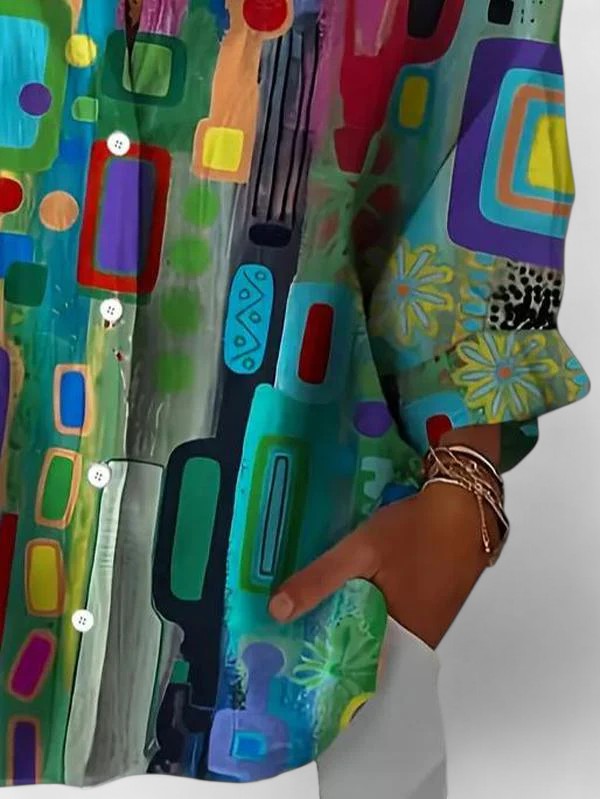 Ellington | Elegant Geometric Pattern Blouse
